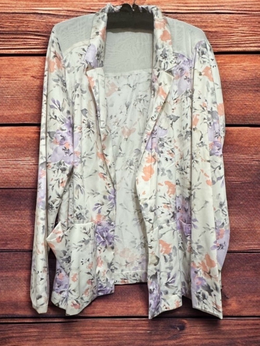 METAPHOR OPEN FRONT SATIN JACKET SIZE XL